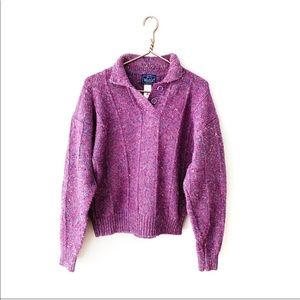 VTG | Woolrich Wool Cropped Sweater Purple